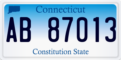 CT license plate AB87013