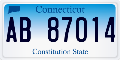 CT license plate AB87014