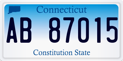 CT license plate AB87015