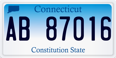 CT license plate AB87016