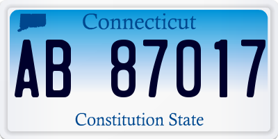 CT license plate AB87017