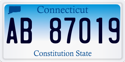 CT license plate AB87019