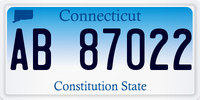 CT license plate AB87022