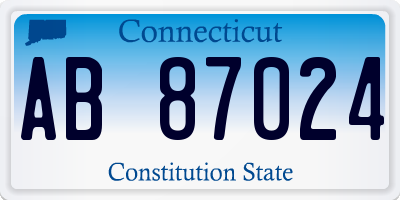 CT license plate AB87024