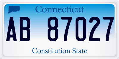 CT license plate AB87027