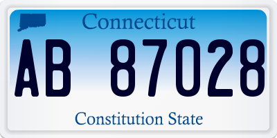 CT license plate AB87028