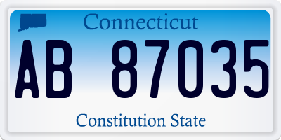 CT license plate AB87035