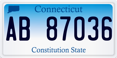 CT license plate AB87036