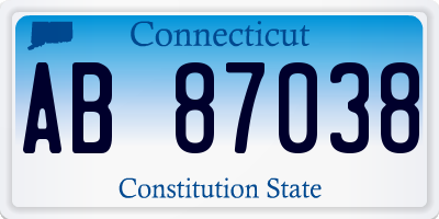 CT license plate AB87038