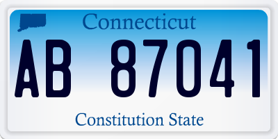 CT license plate AB87041