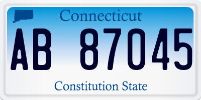 CT license plate AB87045