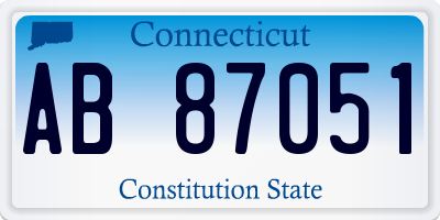 CT license plate AB87051