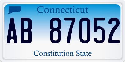 CT license plate AB87052