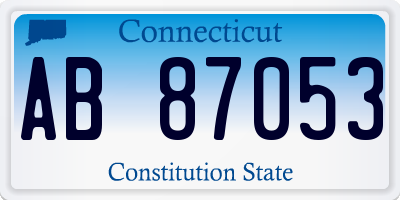 CT license plate AB87053