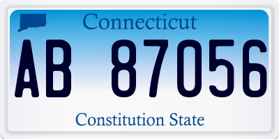 CT license plate AB87056