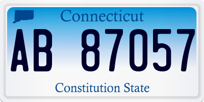 CT license plate AB87057