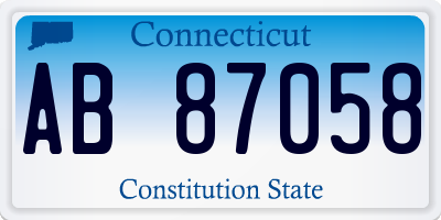 CT license plate AB87058