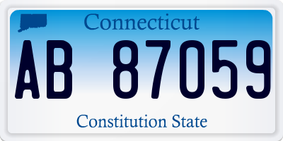 CT license plate AB87059