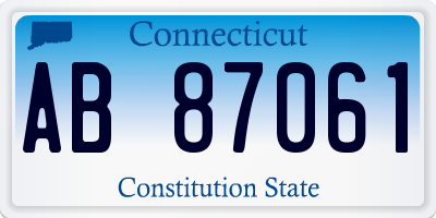 CT license plate AB87061