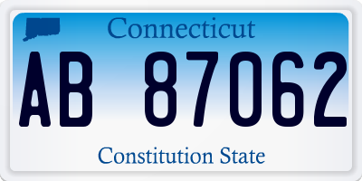 CT license plate AB87062