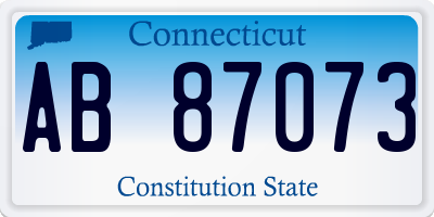 CT license plate AB87073