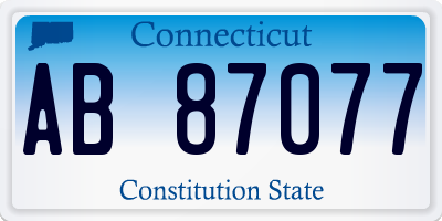 CT license plate AB87077