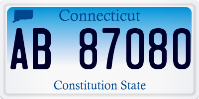 CT license plate AB87080