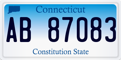 CT license plate AB87083