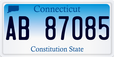 CT license plate AB87085