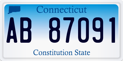 CT license plate AB87091