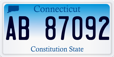 CT license plate AB87092