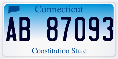 CT license plate AB87093