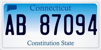 CT license plate AB87094