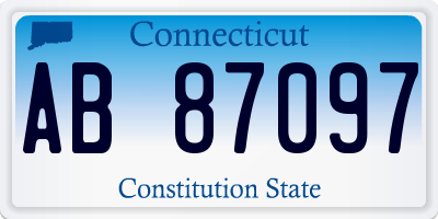 CT license plate AB87097