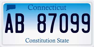 CT license plate AB87099