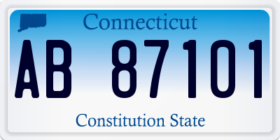 CT license plate AB87101