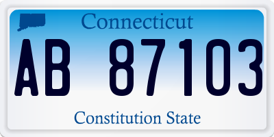 CT license plate AB87103