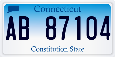 CT license plate AB87104