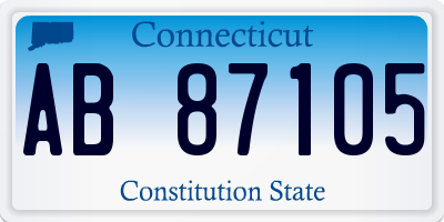 CT license plate AB87105