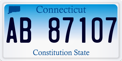 CT license plate AB87107