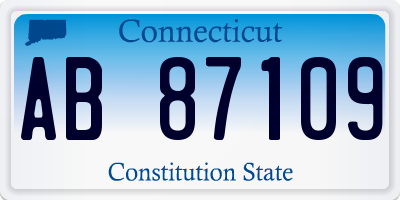 CT license plate AB87109