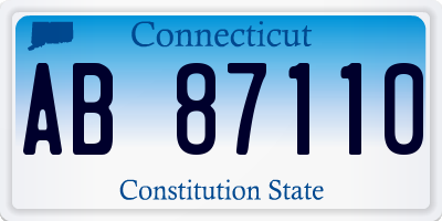 CT license plate AB87110