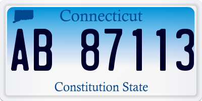 CT license plate AB87113