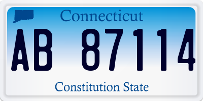 CT license plate AB87114