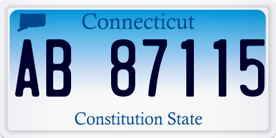 CT license plate AB87115