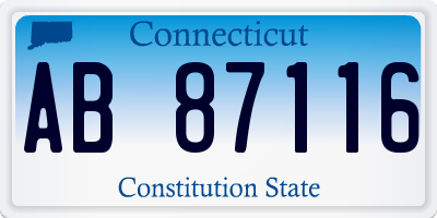 CT license plate AB87116