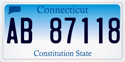 CT license plate AB87118