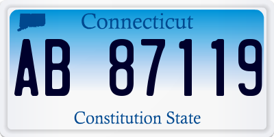 CT license plate AB87119