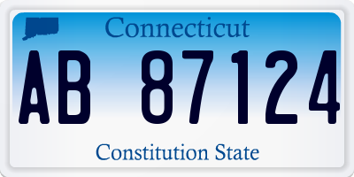 CT license plate AB87124