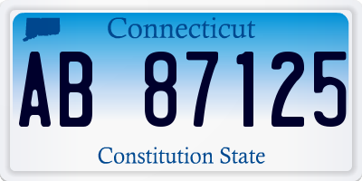 CT license plate AB87125